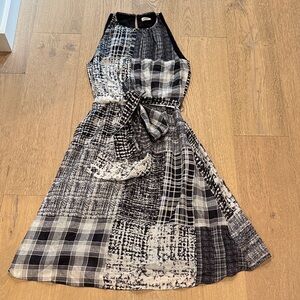 Black and White Plaid Dress